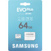 Samsung EVO Plus (2024) microSD 64 Go + Adaptateur SD emballage