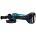 Makita DGA452Z + 3,0 Ah accu en lader rechterkant