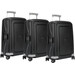 Samsonite S'Cure Spinner 55cm Black Triple Suitcase Set Main Image