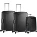 Samsonite S'Cure Spinner 69cm + 69cm + 55cm Black Suitcase Set Main Image