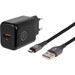 BlueBuilt Quick Charge Charger 18W + Micro USB Cable Nylon Black 1.5m Main Image