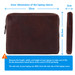 BlueBuilt 14-inch Laptop Sleeve Width 32cm - 33cm Leather Brown visual Coolblue 2