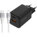 BlueBuilt Chargeur Rapide avec 2 Ports USB 38 W Noir + Câble Lightning 1,5 m Main Image