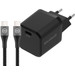 BlueBuilt Power Delivery Charger 30W + USB-C Cable 3m Nylon Black Main Image