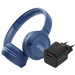 JBL Tune 510BT Bleu + BlueBuilt Chargeur Quick Charge avec Port USB-A 18 W Noir Main Image