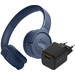 JBL Tune 520BT Bleu + BlueBuilt Chargeur Quick Charge avec Port USB-A 18 W Noir Main Image