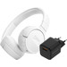 JBL Tune 670NC Blanc + BlueBuilt Chargeur Quick Charge avec Port USB-A 18 W Noir Main Image