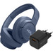 JBL Tune 770NC Bleu + BlueBuilt Chargeur Quick Charge avec Port USB-A 18 W Noir Main Image