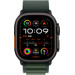 Apple Watch Ultra 2 4G 49mm Zwart Alpine Band Groen S voorkant