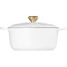 Le Creuset Signature Cocotte 24 cm Noël Coton avant