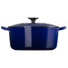 Le Creuset Signature Braadpan 24 cm Indigo linkerkant