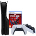 PlayStation 5 Slim Disc Edition + Spider-Man 2 +  Covers Zwart + Oplaadstation Main Image