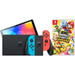 Nintendo Switch OLED Blauw Rood + Mario Party Jamboree Main Image