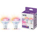 WiZ Smart Lamp - Wit en Gekleurd Licht - GU10 - 2-pack verpakking