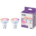 WiZ Smart Lamp - Wit en Gekleurd Licht - GU10 - 2-pack verpakking