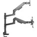 ACT AC8341 Monitorarm 49 inch met gasveer voor 1 monitor met laptophouder linkerkant