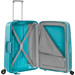 Samsonite S'Cure Spinner 55cm + 69cm Aqua Blue Suitcase Set inside