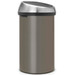 Brabantia Touch Bin 60 Liter Platinum achterkant