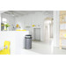 Brabantia Touch Bin 60L Platinum + Trash Bags (120 units) product in use