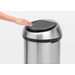 Brabantia Touch Bin 60L Stainless Steel Fingerprint-Proof + Trash Bags (120 units) product in use