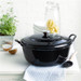 Le Creuset Faitout Dutch Oven 28cm Black Onyx product in use