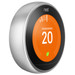 Google Nest Learning Thermostat V3 Premium Zilver linkerkant
