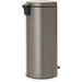 Brabantia NewIcon Pedal Trash Can 30L Platinum back