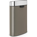 Brabantia Touch Bin 40 Liter Platinum + Vuilniszakken (120 stuks) achterkant