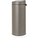 Brabantia Touch Bin 30 Liter Platinum 