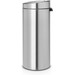 Brabantia Touch Bin 30 Litres Matt Steel Fingerprint Proof + Sacs Poubelle (120 pièces) 