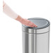 Brabantia Touch Bin 30L Matte Steel Fingerprint-proof + Trash Bags (120 units) product in use