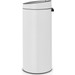 Brabantia Touch Bin 30 Litres White + Sacs Poubelle (120 pièces) côté droit