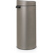 Brabantia Touch Bin 30 Litres Platinum + Sacs Poubelle (120 pièces) arrière