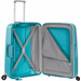 Samsonite S'Cure Spinner 55cm + 75cm Aqua Blue Suitcase Set inside