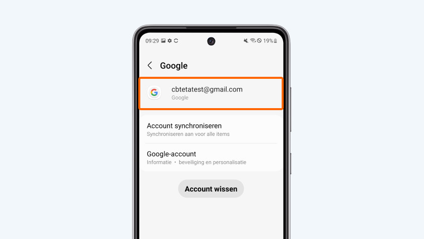 Google account aantikken