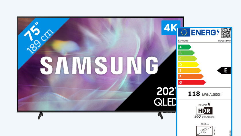 Energy label 75 inches