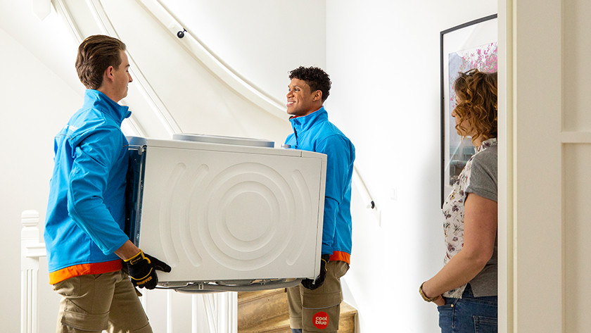 lifting a washing machine