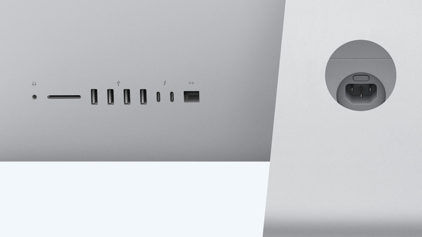 Connectors of the Apple iMac 27 inches