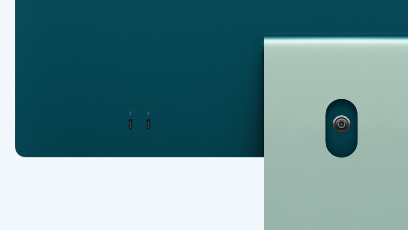 Connectors of the Apple iMac 24 inches