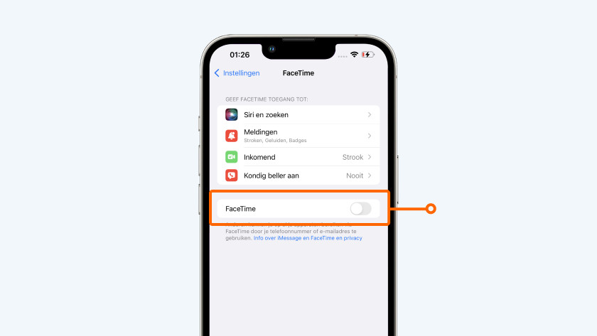 FaceTime inschakelen