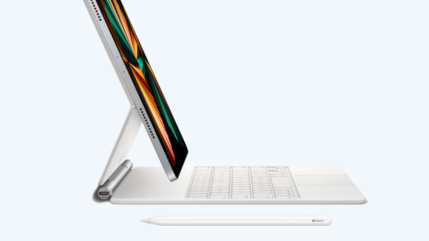 Apple iPad Pro (2021) with Apple Pencil on Magic Keyboard