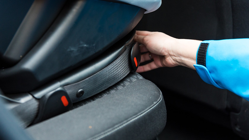 Fasten seat belt of the car seat