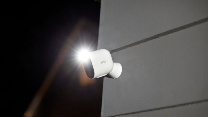 Arlo cameras at night with spotlight