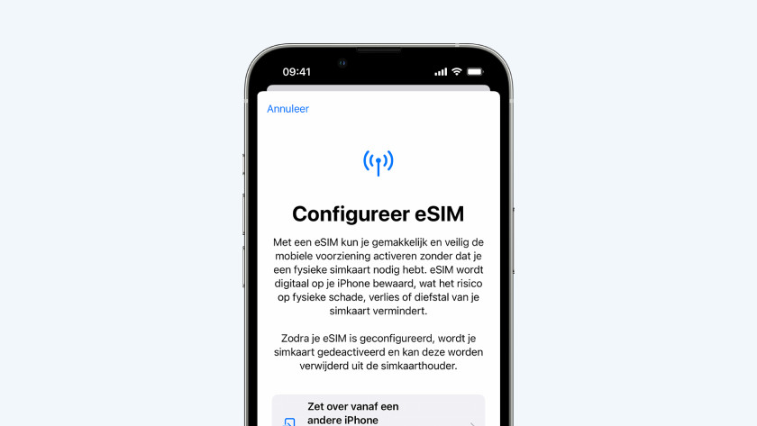 eSim configureren