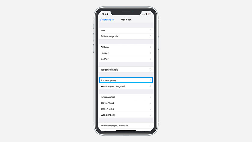 Stockage iPhone