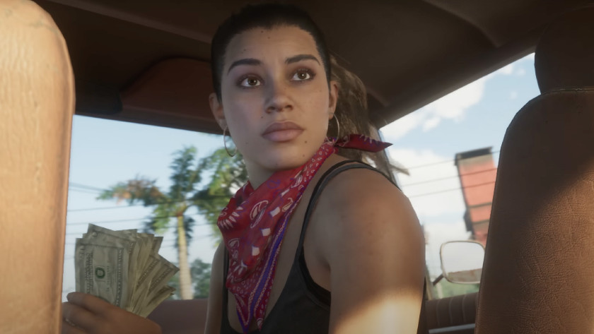 Lucia in the car in GTA 6