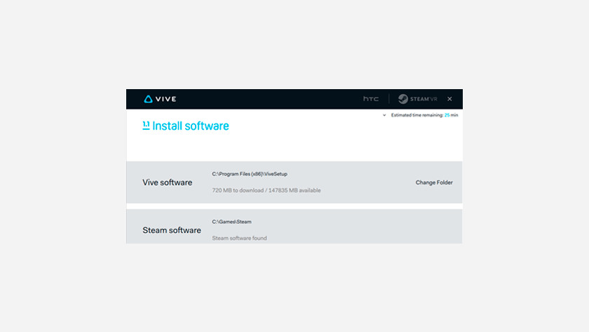 HTC Vive software