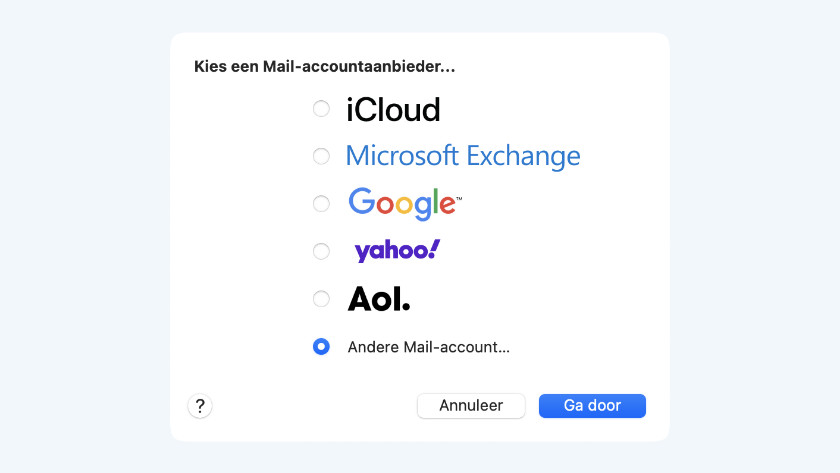 Andere Mail account