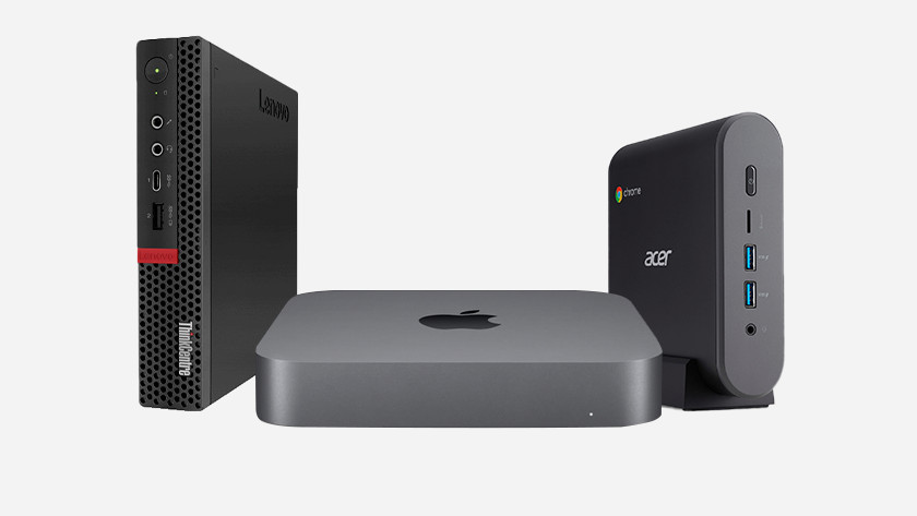3 mini pc's naast elkaar.