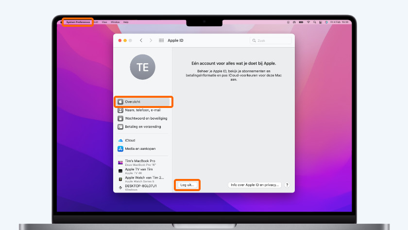 uitloggen iCloud